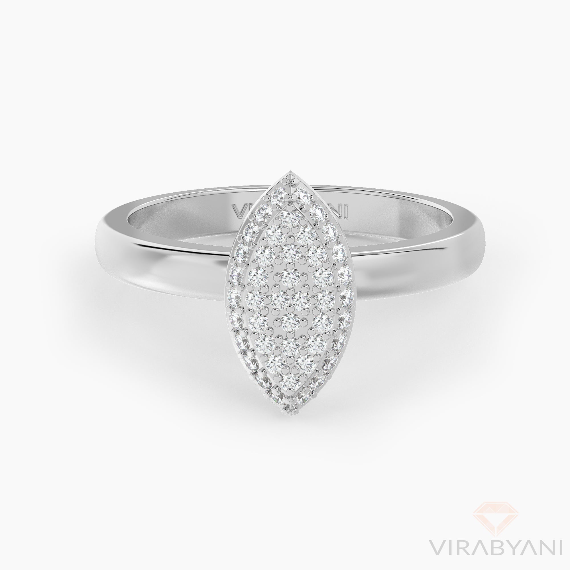 Marquise Shaped AMoré Pavé Ring With 0.35 ct. Diamonds-VIRABYANI