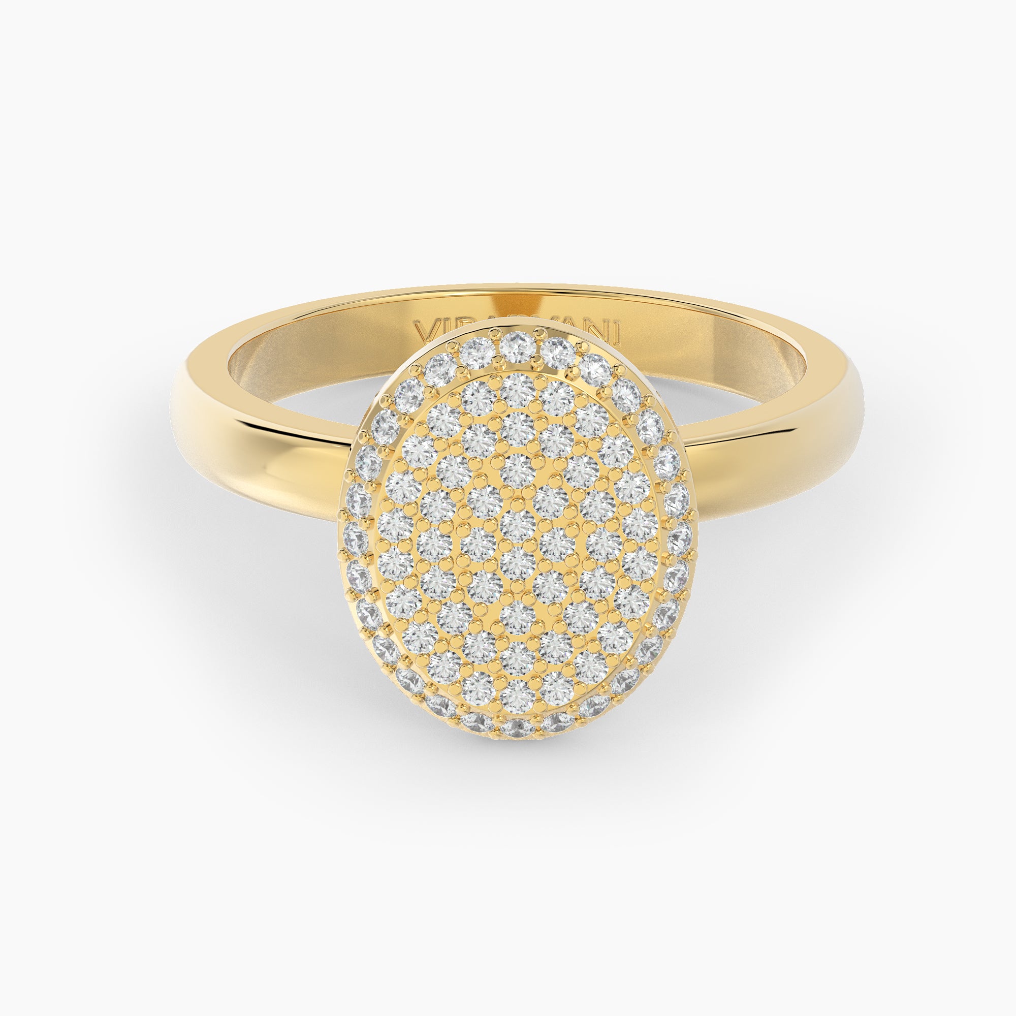 Oval Shaped AMoré Pavé Ring With 0.60 ct. Diamonds-VIRABYANI