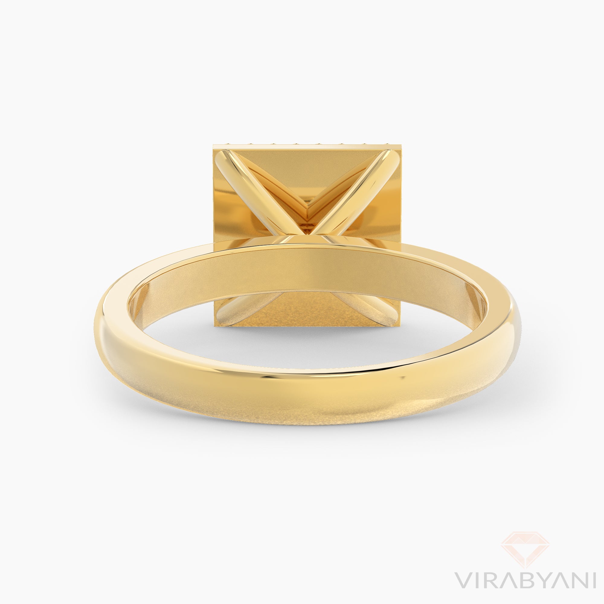 Square Shaped AMoré Pavé Ring With 0.58 ct. Diamonds-VIRABYANI