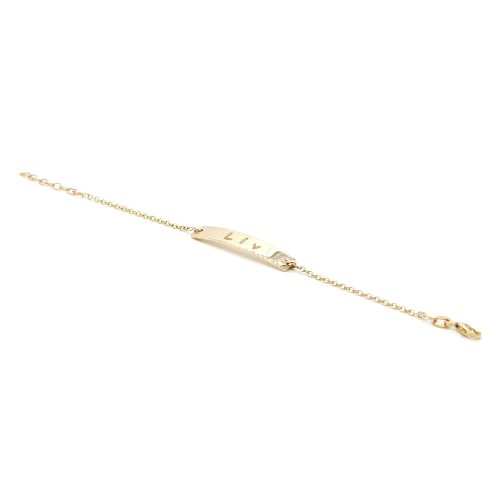 14K Solid Gold Personalized Name Baby Bracelet-VIRABYANI