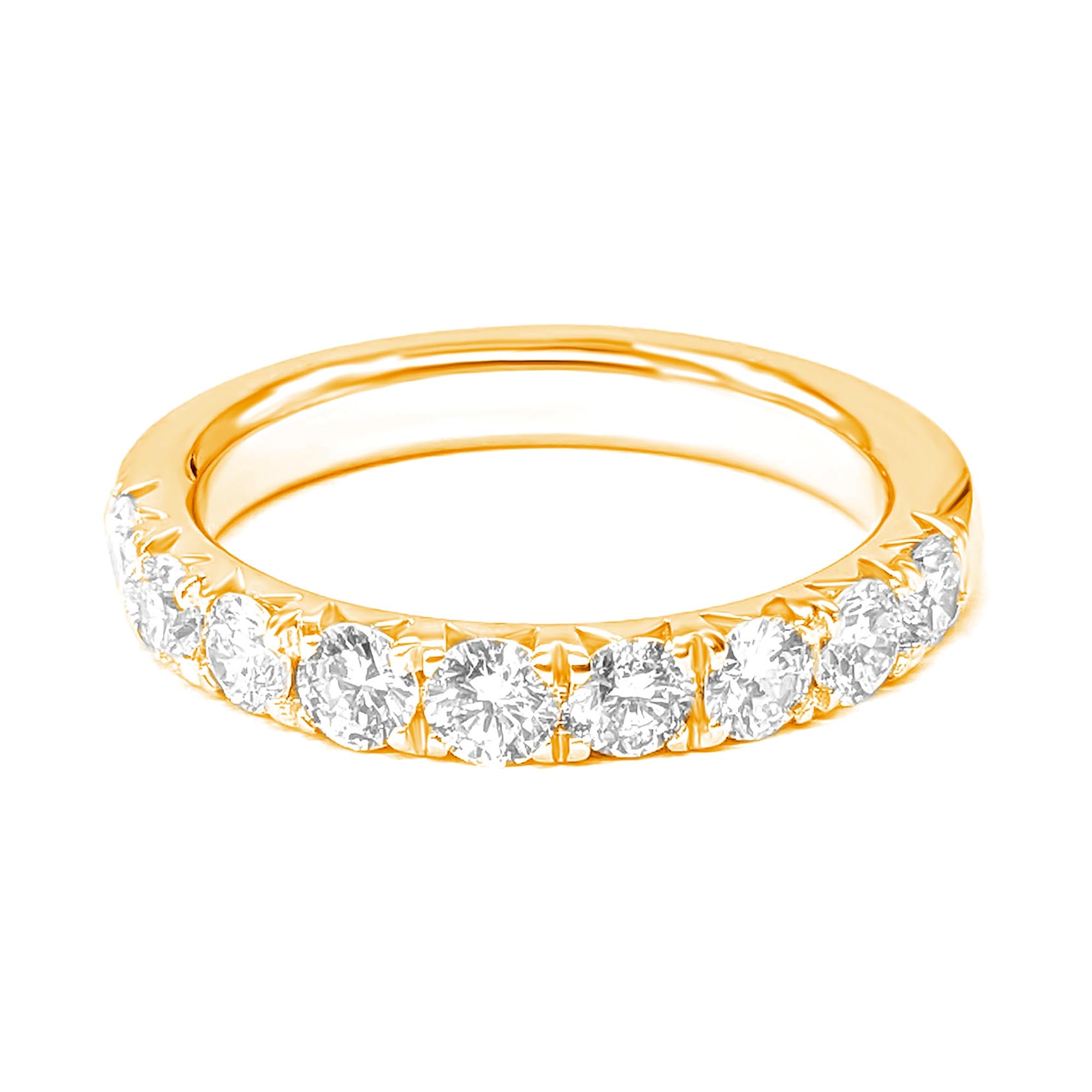 1.00 ct. French Pave Set Round Diamond Wedding Band-VIRABYANI